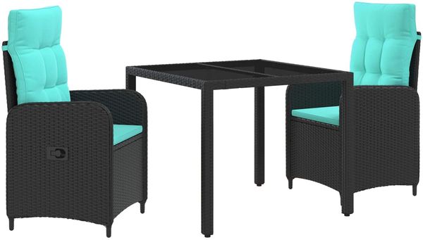 vidaXL Outdoortisch-Set 3 pcs Poly-Rattan 3422296