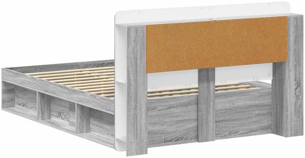 vidaXL Bettgestell mit Stauraum Grau Sonoma 140 x 190 cm Holzwerkstoff 3433489 Bild 5