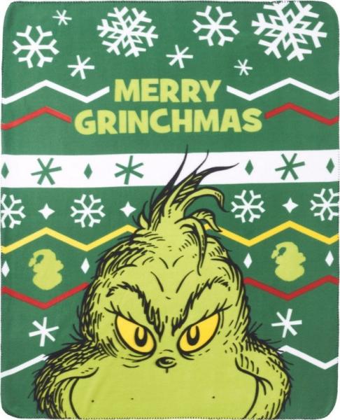 Wohndecke The Grinch Fleecedecke Merry Grinchmas Kuscheldecke 130 x 170 cm, United Labels®