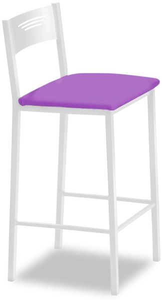 ASTIMESA - Küchenhocker mit hoher Polsterung und Rückenlehne - Gestell aus Kunstleder - Farbe des Sitzes: Aubergine, Inhalt: 1 Stück, Maße: 90 cm (Gesamthöhe)