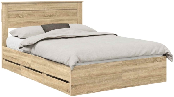 vidaXL Bettrahmen Sonoma-Eiche 160 x 200 cm Ingenieurs Holz 3409834