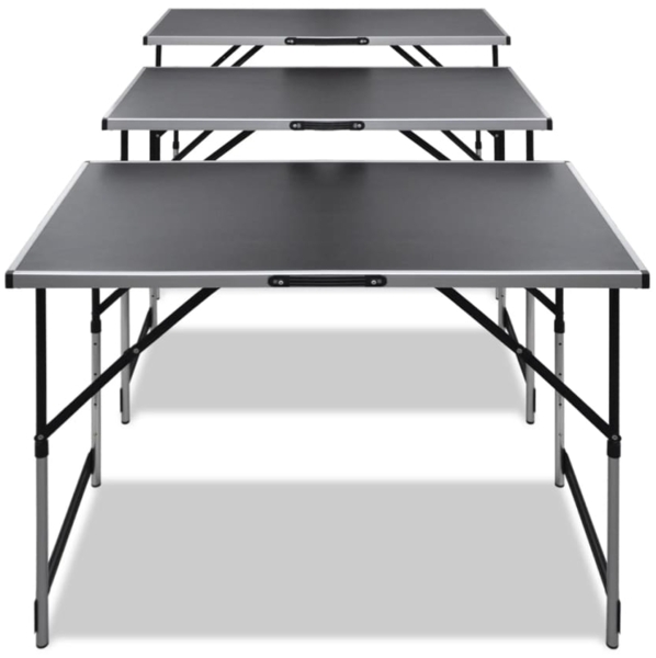 vidaXL Tapeziertische 3 Stk. Klappbar Höhenverstellbar 140641