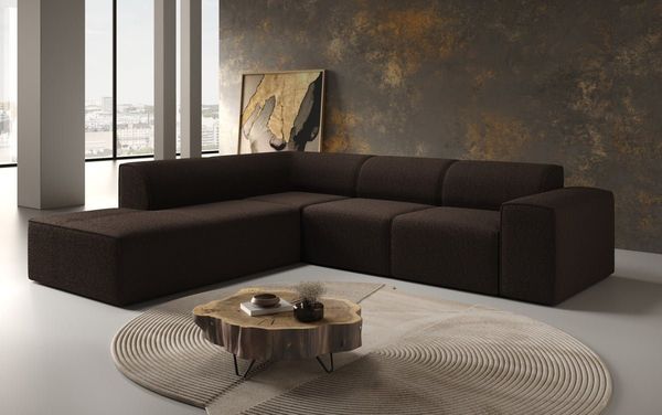 Luxusbetten24 Sofa Designer Sofa Idiola L, in Teddy Bouclé