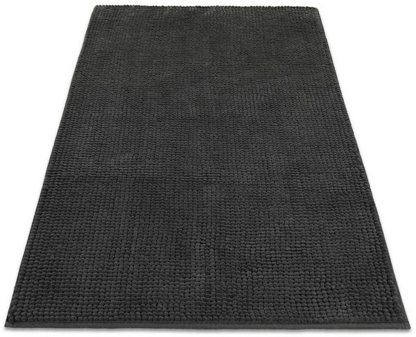 Wecon home Basics Badematte Balu, Höhe 14 mm, Polyester, rechteckig, Chenille, waschbar, rutschfest, schnell trocknend, weich, Badteppich