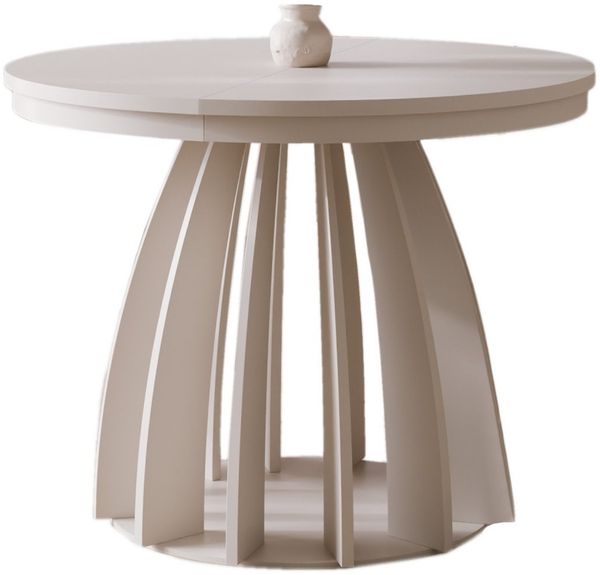 Compleo Esstisch Runder Tisch, ausziehbar 100-180 cm SABO, Kaschmir (MADE IN EU)