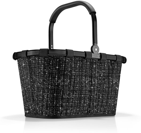 reisenthel carrybag XS bouclé black – Stabiler Einkaufskorb mit praktischer Innentasche – Elegantes und wasserabweisendes Design