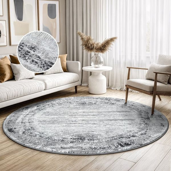 Sanat Teppich Harmony 3215, auch als Läufer, rund, Höhe: 12 mm, weicher Kurzflorteppich, meliert, Wohnzimmer, Schlafzimmer