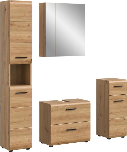 Badkombination (B/H/T: 150x185x30 cm) in Artisan Oak Nachbildung und Artisan Oak Nachbildung