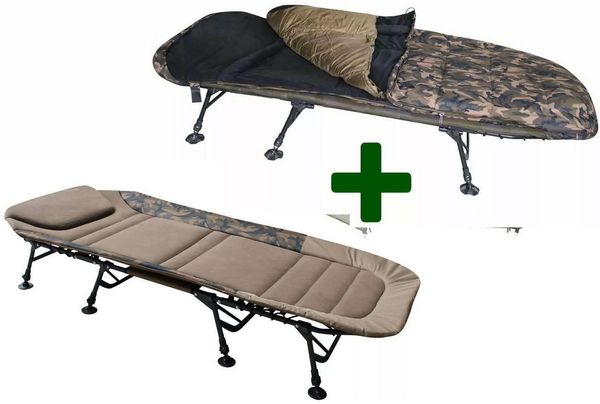 MK Angelsport Angelliege MK FlatSize Angelliege und 2in1 Schlafsack Fort Knox
