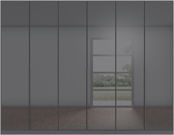 OTTO home Drehtürenschrank Kleiderschrank Kleiderschränke Schrank Garderobe AGORDO mit Glasfront (in zwei Griff-Farben, Breiten 91-360 cm) durchdachte Innenausstattung, in 7 Breiten und 2 Höhen MADE IN GERMANY