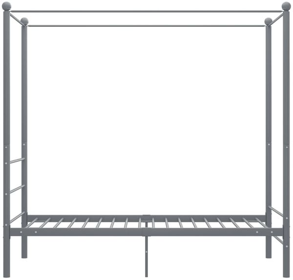 vidaXL Himmelbett Grau Metall 90x200 cm 325053 Bild 3
