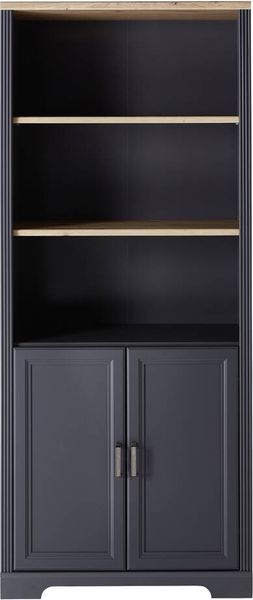 Mehrzweckschrank Set Arbeitszimmer JÜLICH-36 in Graphit mit Artisan Eiche Nb.