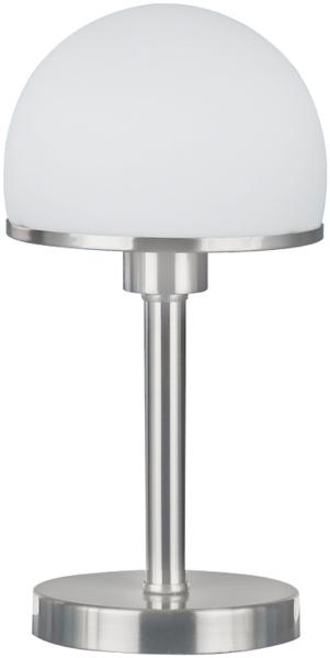 TRIO Leuchten LED Nachttischlampe, Dimmfunktion, LED wechselbar, Nachttisch-lampe dimmbar Touch Fensterbank Glas Lampenschirm Höhe 39cm
