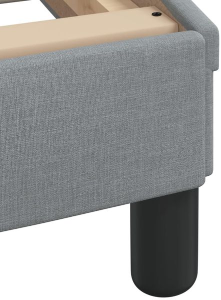 vidaXL Bettgestell "Dover" Hellgrau 100x200 cm Stoff 373125 Bild 7