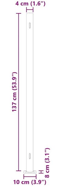 vidaXL Ausziehbare Seitenmarkise 140x600 cm Braun 313374 Bild 12