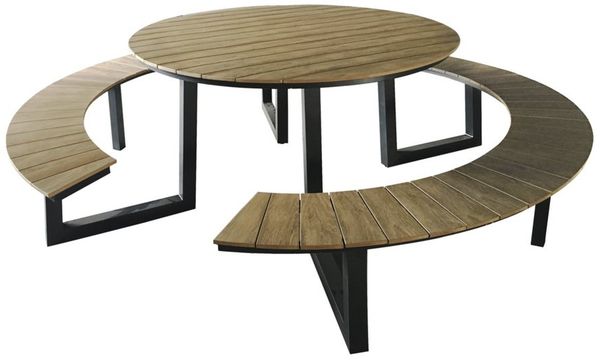 Lesli Living Sitzgruppe Picknick-Set Arezzo Sitzgruppe Bierzelt rund ø 239 cm