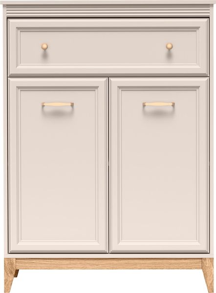 AX LIVING Kommode Nymphen Cashmere schmal 1 Schublade 2 Türen MDF Eiche Beine