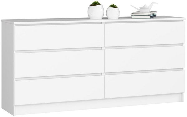 Raumhirsch Furniture Kommode mit 6 Schubladen 160 cm breit Holz Schrank, Highboard / Kommode 160 cm, Sideboard Organizer für jeden Raum