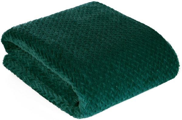 Wohndecke Kuscheldecke Decke MICROFASER Sofadecke Tagesdecke CINDY3 150x200 cm dunkelgrün