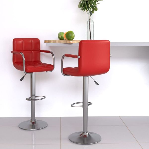 vidaXL Barhocker 2 Stk. Weinrot Kunstleder [334599]