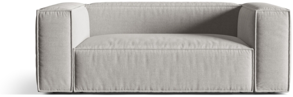 Micadoni Sofa Nuria 2-Sitzer Strukturierter Stoff Hellgrau