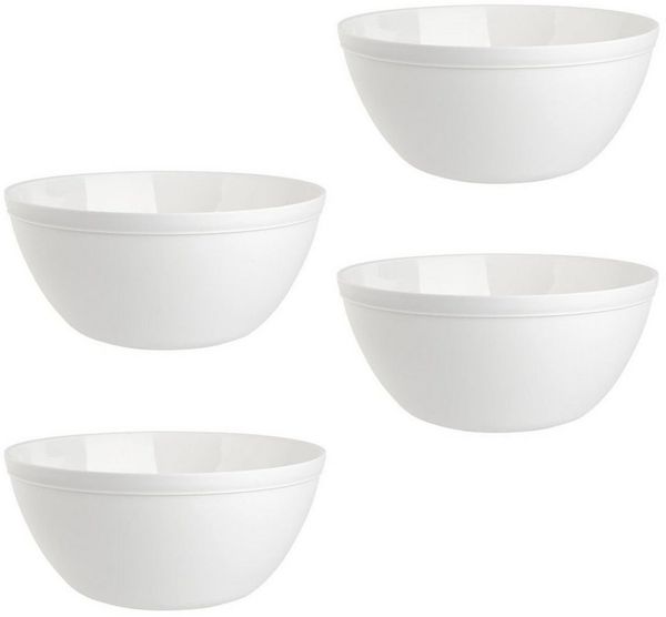 Engelland Müslischüssel Plastikschale, 900 ml, PP-Kunststoff (BPA-frei), (Vorteils-Set, 4-tlg), spülmaschinengeeignet, mikrowellengeeignet, Ø 16 cm, BPA-frei