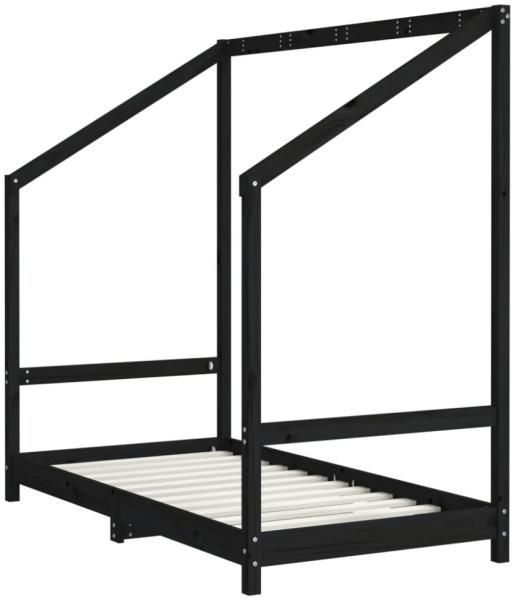 vidaXL Kinderbett Schwarz 80x160 cm Massivholz Kiefer 835711 Bild 5