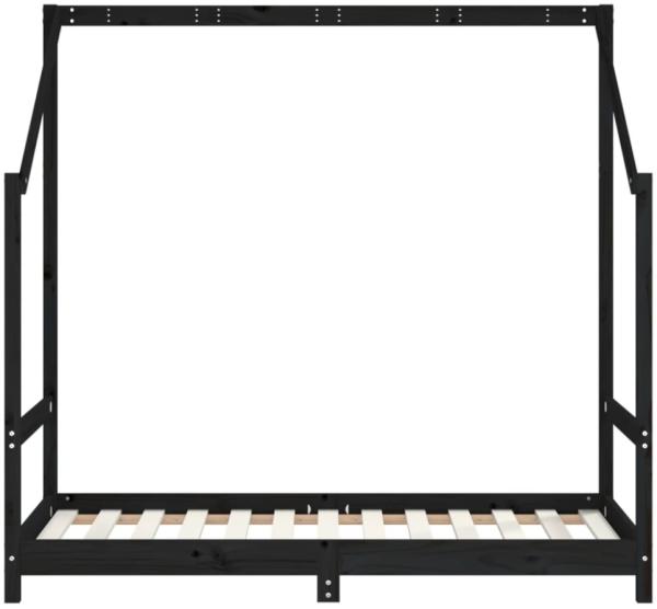 vidaXL Kinderbett Schwarz 80x160 cm Massivholz Kiefer 835711 Bild 2