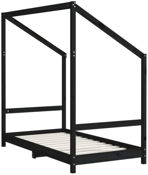 vidaXL Kinderbett Schwarz 80x160 cm Massivholz Kiefer 835711 Bild 9