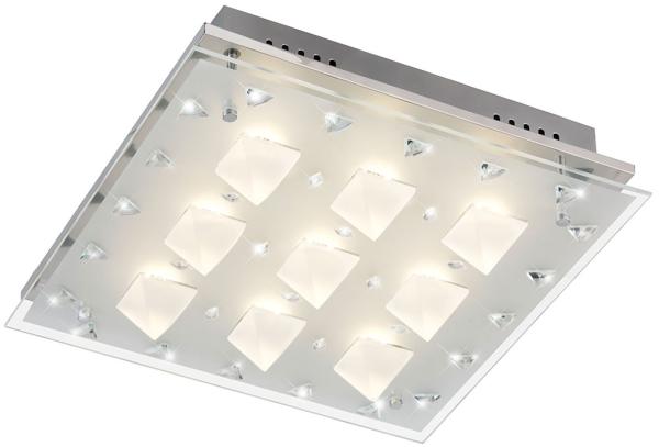 LED Deckenleuchte aus Chrom und Glas
