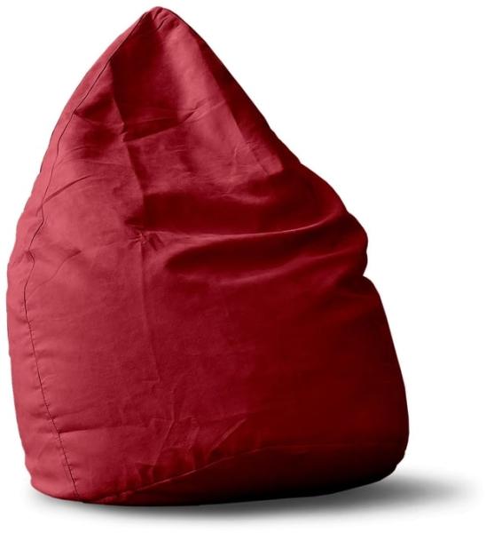 Lumaland 'Luxury XL Plus' Sitzsack, Rot, Microvelours, 120 l