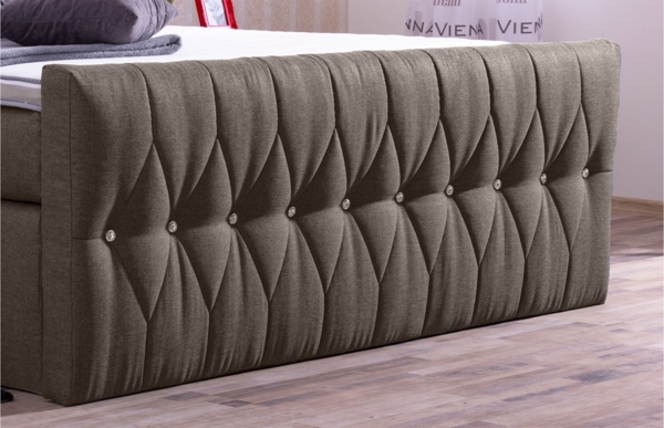 Meisterbetten Boxspringbett Cool 240x220 in WT-Papyrus, Matratzenbezug Nano, Komfortschaum-Topper Bild 5