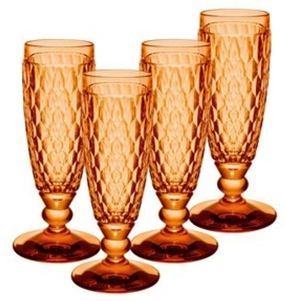 Villeroy & Boch Boston Coloured Sektglas 145 ml Apricot 4er Set Bild 6