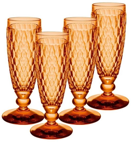 Villeroy & Boch Boston Coloured Sektglas 145 ml Apricot 4er Set Bild 4