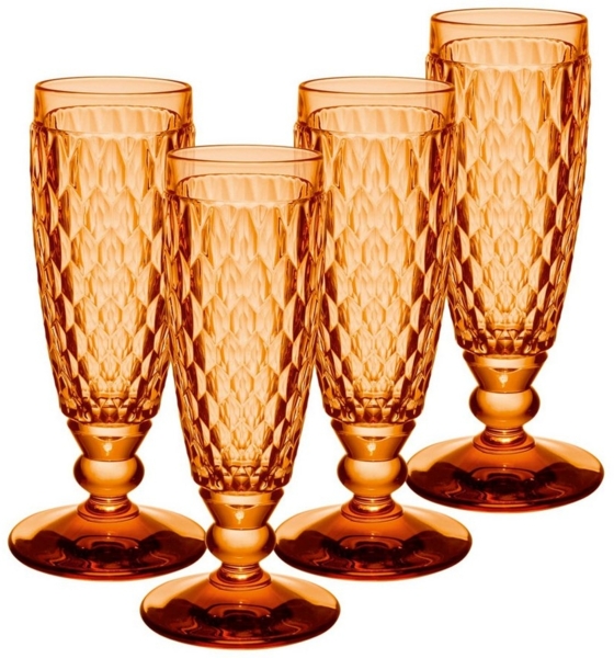 Villeroy & Boch Boston Coloured Sektglas 145 ml Apricot 4er Set