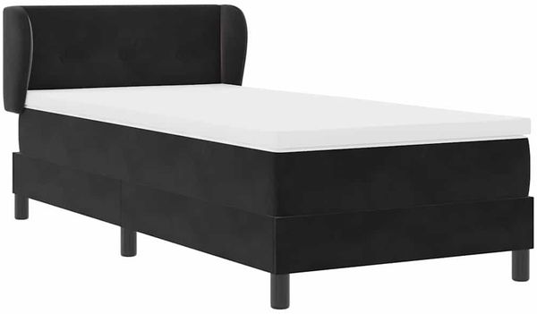 vidaXL Boxspringbett mit Kopfteil Schwarz 90 x 190 cm Samt 3340366 Bild 6