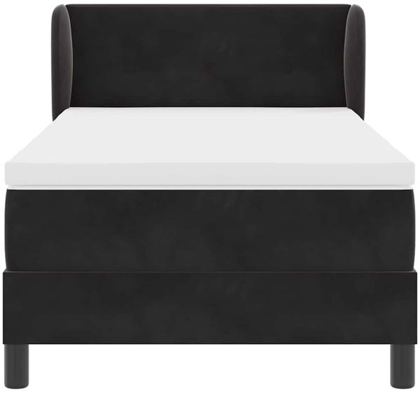 vidaXL Boxspringbett mit Kopfteil Schwarz 90 x 190 cm Samt 3340366 Bild 7