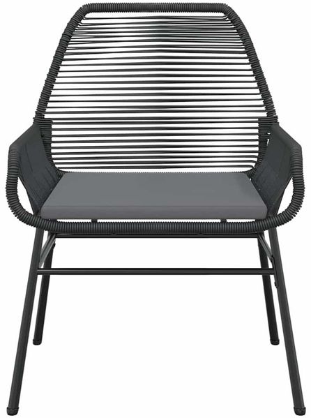 vidaXL 7-tlg. Garten-Essgruppe mit Kissen Schwarz Poly Rattan Glas 3334566 Bild 6