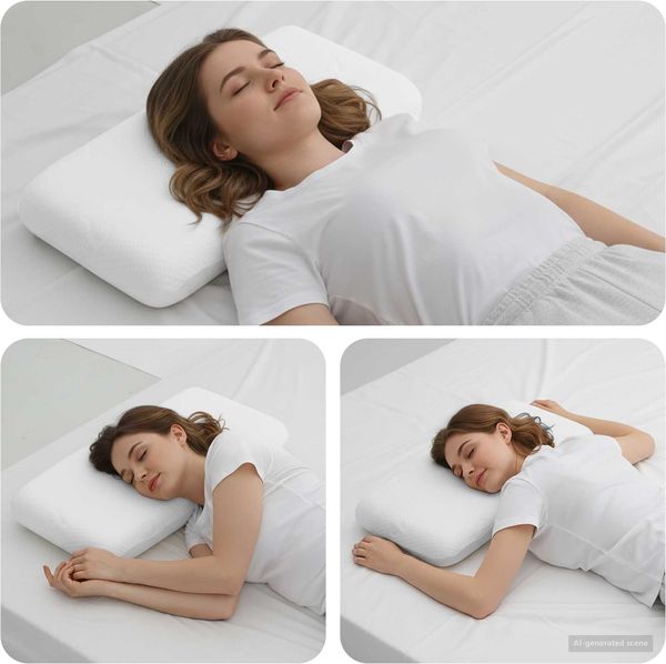vidaXL Schlafkissen Uni Weiß 70 x 36 x 11,5 cm Viscoschaum 42020214