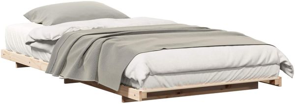 vidaXL Bettrahmen Braun 75 x 190 cm Massives Kiefernholz 873097 Bild 2