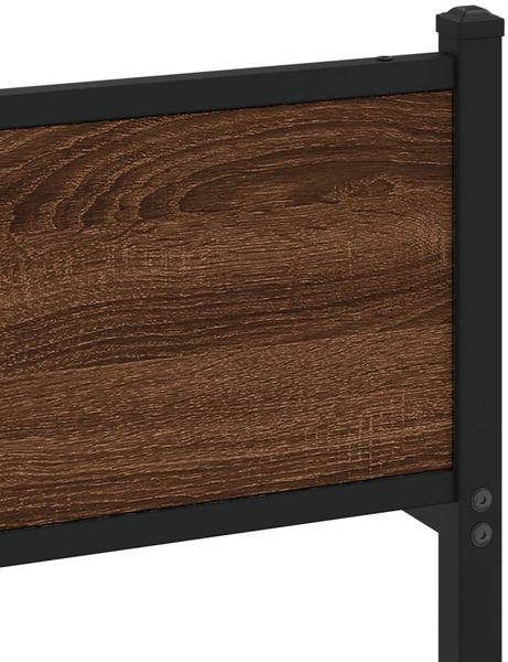 vidaXL Metallbett ohne Matratze Braun Eichen-Optik 183x213 cm 3308518 Bild 7