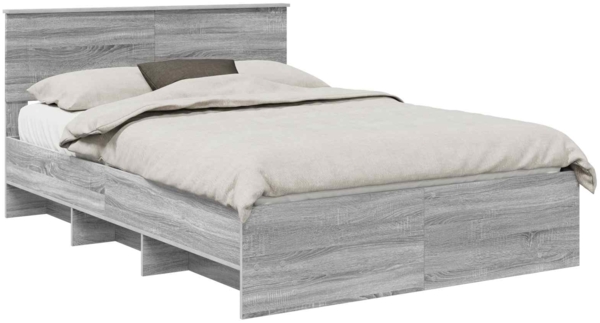 vidaXL Bettrahmen Graues Sonoma 140 x 200 cm Holzwerkstoff 3408849