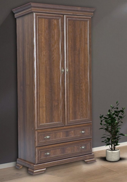 Kleiderschrank ""Kora"" Stauraumschrank 88cm 2-türig Samoa King rustikal