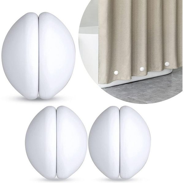 FELIXLEO Duschrollo Duschvorhang-Gewichte silikonbeschichtete Starke Duschvorhang-Magnete (3-tlg)