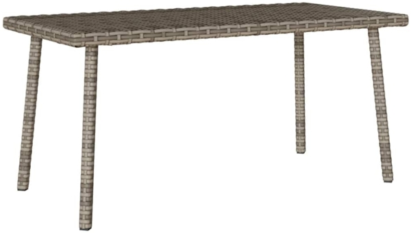 vidaXL Garten-Couchtisch Rechteckig Grau 80 x 40 x 37 cm Poly Rattan 4104057