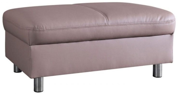 Hocker Polsterhocker SARAH aus Kunstleder Beige 110x45x72 cm
