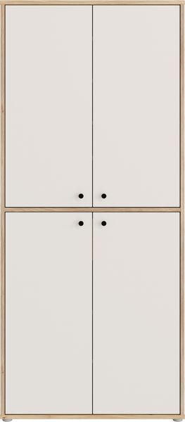 Schuhschrank >KENDRAY< in Mauvelle Eiche Dekor / Sand - 83,7x191,1x34,9 (BxHxT)