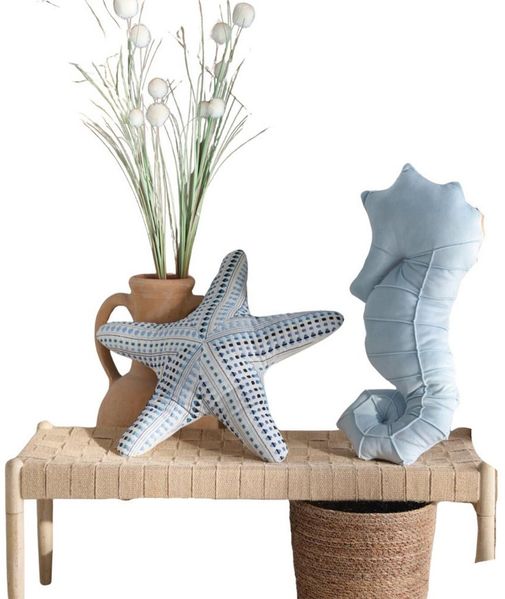 Home-trends24. de Dekokissen Seestern oder Seepferdchen Deko Kissen Couch Stuhl maritim