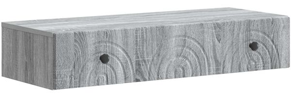 vidaXL Wandmontierter Beistelltisch Graues Sonoma 87,5 x 34,5 x 17 cm 898161