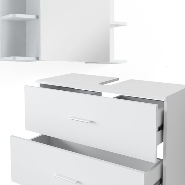 Badmöbel-Set Ilias Weiß 4 Teile Vicco Bild 5